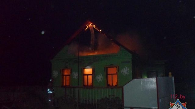 пожар в Жлобине