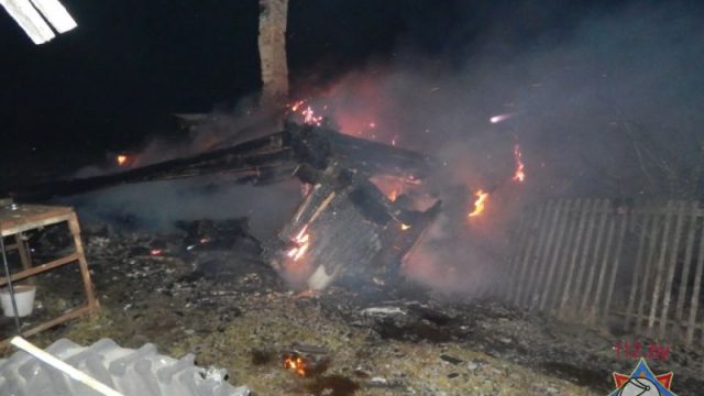 пожар в Ушачском районе