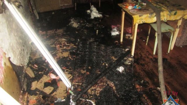 При пожаре в Сморгони погибла престарелая женщина