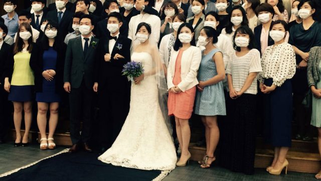 свадьба в масках