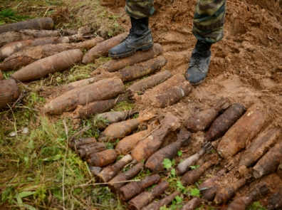 64 минометные мины и 4 гранаты времен ВОВ обнаружили в Полоцком районе