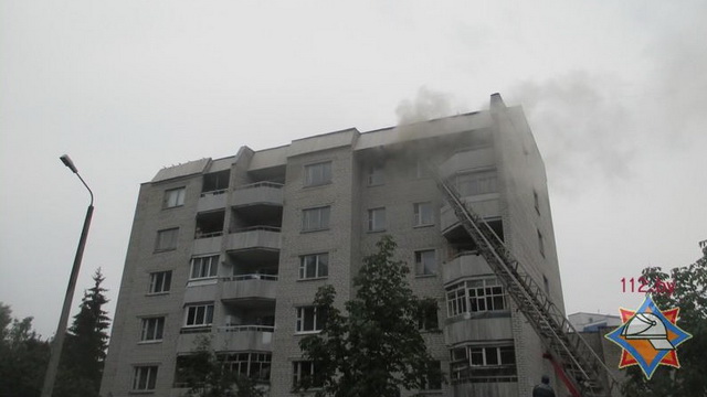 В Могилёве горел дом ветеранов