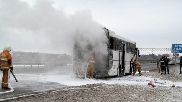 Пожар в автобусе 