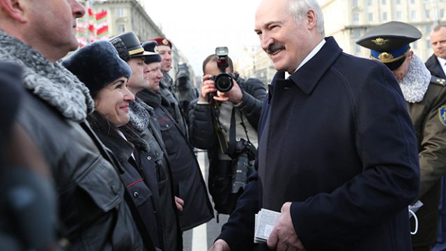 Лукашенко на марше