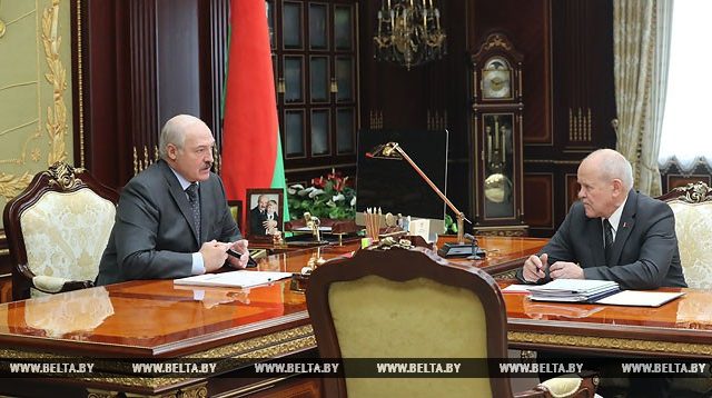 Александр Лукашенко и Леонид Анфимов 