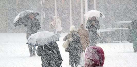 Снегопад в Минске